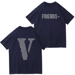 VLONE Neue Marke bedruckte Hemden Männer und Frauen O-Ausschnitt Baumwolle T-Shirt Casual Kurzarm Klassischer Modetrend für einfache Straße HIP-HOP