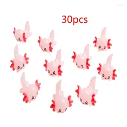 Figuras decorativas 30 piezas/set de resina axolotl figura miniatura adornos de jardín de hadas decoraciones para el hogar accesorios