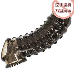 Sex Toy Massager Samox Soft Penis Men Cock Sleeve Ring on Reusable Spines Studded Enlargement for Male