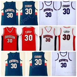 Hombres de la escuela secundaria Stephen Curry 30 Charlotte Knights Jerseys Davidson Wildcats Curry College Jerseys Sport Basketball Uniforme cosechado