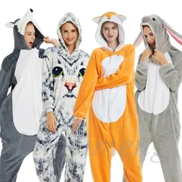 Pijamalar Kış Yetişkinleri Unicorn Pijamalar Hayvan Aslan Kedi Onesie Flannel Sıcak Sktarwear Pijamalar Kadınlar İçin Kigurumi Dikiş Nightie Nighte Sulma 231031