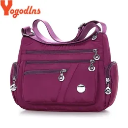 Sacos da noite Yogodlns Oxford impermeável bolsa de ombro mulheres casual crossbody multifuncional bolsa de compras grande capacidade mensageiro 231031