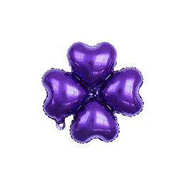FOIL BALLOONS PARTY Decoratie, 100 pc's 18 "Purple Clover Heart Ballonnen Wedding Gefavoraar Valentijnsdag Baby Shower Birthday Birthday Children's Day Decor Toy Ball