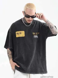 Novas galerias camisetas Mens Designer Moda Mangas Curtas Algodão Tees Letras Imprimir High Street Luxurys Mulheres Lazer Unisex Tops Tamanho S-2XL