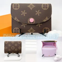 M41939 coin purse rosalie bag Brown flower Key wallets Card Holders Pouch woman handbag Luxurys Designer Women's Men High quality Fashion classic embossing Bags