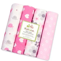 Cobertores Swaddling 4pcspack 100% Algodão Recebendo nascido 76x76cm Lençol Supersoft Swaddle 231031