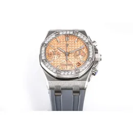 Män klassisk diamantklocka AP Chronograph Piglet Watches U4GI Superclone Swiss Auto Mechanical Movement Uhr All-6Pins Working Montre Audmars Royal Reloj