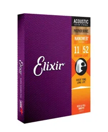 Elixir NaNoweb 16027 Custom Light PB Acoustic Guitar Strings 11 526980871
