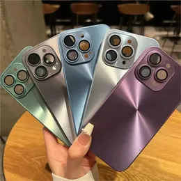 İPhone 15 14 için lüks serin lazer kasası 15 14 13 12 11 Pro Max Matte 3D Aurora CD Deseni Cilt Şok geçirmez Tampon Zırh Sert Kapak