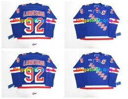 OHL KITCHENER RANGERS Hockey Jersey GABRIEL LANDESKOG Blue Size S-4XL