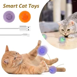 Cat Toys Rolling Ball Toy Smart Bouncing Pet elettrico automatico in movimento rotante con luce a LED