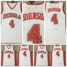 UNLV REBELS College 4 Larry Johnson Jerseys Basketball University White Team Color Stickerei und genähte atmungsaktive reine Baumwolle für Sportfans Shirt NCAA