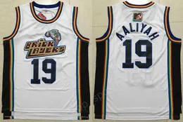 1996 MTV Rock N Jock 19 Aaliyah Bricklayers Jerseys Cheap White Team Basketball Aaliyah Jerseys Men Treptible for Sport for top Quality