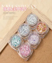 6Box Holographic Hexagon Nail Glitter Acrylic Powder Sparkly Flakes Slices Shiny Sequin Paillette Christmas Decoration7528954