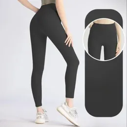 Atacado lululemenwomen yoga leggings lulus calças femininas nu moda versátil esportes treino collants fitness correndo roupas de ginástica casuais