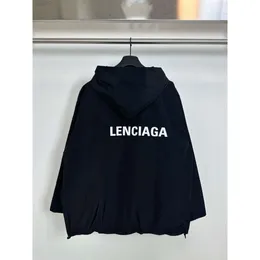 Designer Balancaigas Hoodies Paris 23SS Rätt version B Klassisk brevtryck Solskydd Kläder Löst herr- och kvinnors vindbrytare