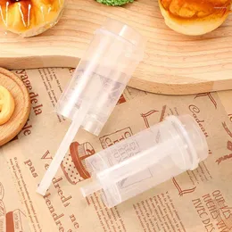 Kaseler 40 PCS Kek Push Pops Contaers kapakları Yuvarlak Stand Push-Up Sınıfı PP Toplu Tutucu