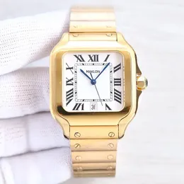 Orologio Women Watches Full مقاوم المقاوم للصدأ 904L من الفولاذ الجلود حزام مربع الموضة مطابقة Wristwatch Montre de Luxe Lady Quartz Watch Automatic Mechanical Movemen