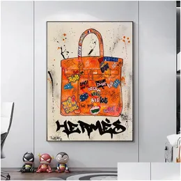 Paintings Modern Iti Bag Painting Minimalist Decor Cuadros Posters Prints House Room Decoration Pictures Po Printing Drop Drop Deliver Dhp1F