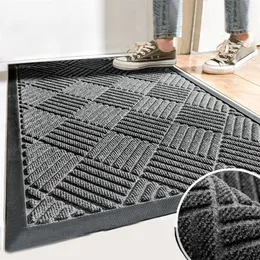 Carpet Rubber Anti slip Mat Outdoor Indoor Dirt Trapper Dust Absorbent Strong Durable Entrance Home Nordic Style Door 231031