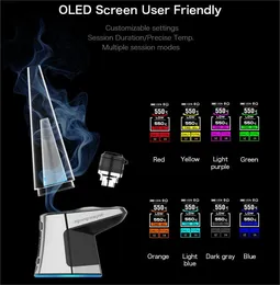 Rökning Luxo Electric Dab Rig Original Hookah Wax Concentrate Shatter Budder Dab Rig med Display Wireless Charger Portable Case