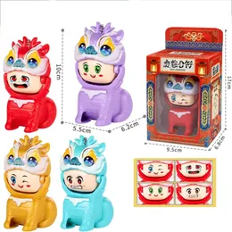 Cartoon Opera Face Changing Dolls Portachiavi Regali di Natale Modello da collezione Borsa regalo di Capodanno Ciondolo Dragon Lion Dancing Dolls Decorazioni 2907