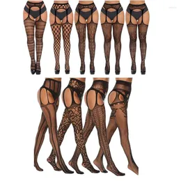 Women Socks Erotic Stockings With Sex Garter Belt Pantyhose 1Pcs Lingerie Super Elastic Fishnet Sexy Tights Trend Thigh High