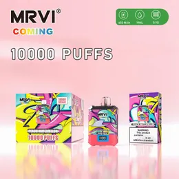 로컬 창고 MRVI Coming 10000 퍼프 일회용 프리 플라이닝 19ml 포드 키트 전자 담배 장치 MRVI 10K 퍼프 vape