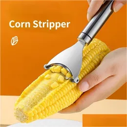 Fruit Vegetable Tools Ups Stainless Steel Corn Stripper Corns Threshing Thresher Peeler Kerneler Kitchen Gadgets Drop Delivery Hom Dh3P7