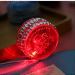 Yoyo clássico crianças interessante plástico led luminoso de alta velocidade yoyo bola colorido flash brinquedos crianças favorito jogo de infância presentesl231102