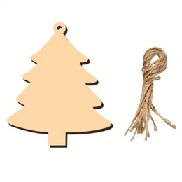 Decorazioni natalizie Pz Albero Fette di legno con decorazioni in corda Regalo fatto a mano per la casa ArtigianatoNatale