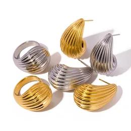Stud Youthway Charm rostfritt stål randdroppörhängen överdriven öppen ringset utsökta smyckesuppsättningar för kvinnor gåva 231101