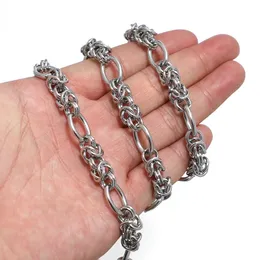 Strands Strings 1 Meter Stainless Steel Punk Knot Link Chains for DIY Jewelry Gifts Hip-Hop Necklace Bracelet Findings Accessories Bulk Supplies 231101