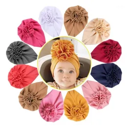 Шляпы кепки детская детская кабачка детская шляпа рожденная девочкам Ccothes аксессуары для младенца шапочка с твердым цветом кукурузного зерна