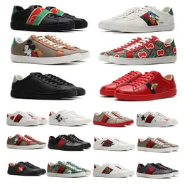 Scarpe casual Bee Ace Sneakers Scarpa da donna bassa con scatola Scarpe da ginnastica sportive Designer Tiger Ricamato Nero Bianco Verde Strisce che cammina Uomo Donna bellissima sneaker