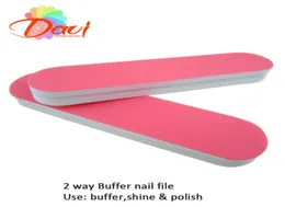 Mini lima per unghie rosa da 120 pezzi, doppia dimensione, lucida e lucida per unghie naturali8855897