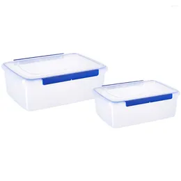 Canecas 2 Pcs Caixa de Fermentação de Massa Recipiente Acessórios de Impermeabilização Tigela Empilhável Wake Pizza Reutilizável Plástico Portátil