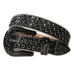 Ceinture en strass occidentale Vintage, boucle amovible, Cowboy, Cowgirl, cuir scintillant, clouté en cristal, pour femmes et hommes, 3024727