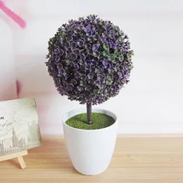 Decorative Flowers Sturdy Artificial Plants Plastic Simulation Potted Ornaments Durable Attractive For Table