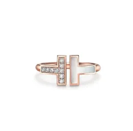 Pierścienie zespołowe projektant klasyczny otwarty podwójny pierścień para pierścień 925 srebrny pierścień Wysokiej jakości moda
