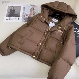 Parkas Coats 디자이너 Celnity Down Jacket Coat CE23 Autumnwinter New Triumphal Arch Leather Rabel Full National Standard 90 White Duck Down Down Down C