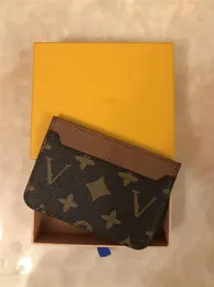 Porta carte di design Portafoglio Portamonete corto Portamonete di qualità Portamonete da donna Portamonete da uomo Portachiavi con pochette per monete di credito Tela marrone