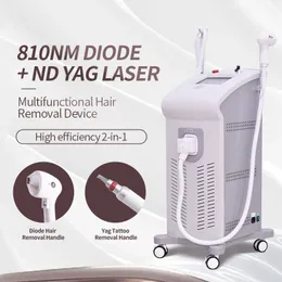 2 em 1 808 Máquina de remoção de pêlos a laser de diodo com Nd Yag Laser Picosecond Remoção de tatuagem Rejuvenescimento da pele Corretores de pigmentação Equipamento de beleza