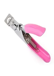 Professional Nail Art Clipper Cutter UV Gel False Nail Tips Edge Cutters rostfritt stål U One Word Clippers Manicure Tool TSLM29661291