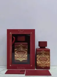 Czerwony Lattafa perfum Badee al oud ametyst Zapach 100 ml mężczyzn kobiety Eau de Parfum 3.4 uncji długotrwały zapach EDP Neutralne perfumy na Bliskim Wschodzie Arabia Rose Kolonia Spray