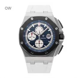 Audpi Royal Large Dial Oak Watch Mens Quartz Movement Wristwatch Royal Oak Offshore Signature Platinum Men's Watch 26401PoooA018CR01 WN-6LWK