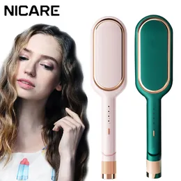 Curling Irons Nicare Egg Roll Cabelo Curler 2 Barrels Wand Cerâmica Triple Barrel Onda Rápida Ferro Vara Curly Home Styling Tool 231101