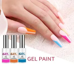 Nail Gel Art Polish Kit Soak Off UVLED Semi Permanent Designs Ink Painting Varnish Color Salon Lacquer K5O74320431