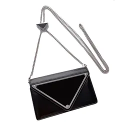 Bolsas de celular de designer de moda, couro real, bolsas de celular de luxo, porta-cartões com alças de pescoço de metal