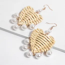 Weaving Vintage Design Earrings Handmade Ethnic Style Ear Hoop Luxury Handmade European and American Earrings Creative Conch Ear accessories